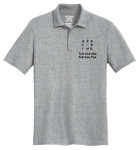 Cotton Pique Polo – Mens with Exploring Logo - Grey