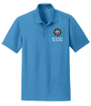 Grid Mens Wicking Polo with Scouting America Sea Base Logo - Blue