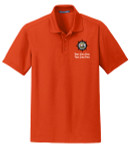 Grid Mens Wicking Polo with Scouting America Sea Base Logo - Orange