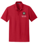 Grid Mens Wicking Polo with Scouting America Sea Base Logo - Red