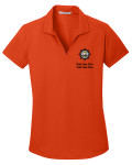 Grid Ladies Wicking Polo with Scouting America Sea Base Logo - Orange