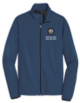 Active Soft Shell Jacket with Scouting America Florida Sea Base Logo - Steal Blue 2