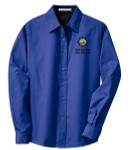 Ladies Long Sleeve Shirt with Scouting America Sea Base Logo - Royal