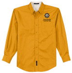 Men's Easy Care Long Sleeve Shirt with Scouting America Sea Base Logo - Yellow