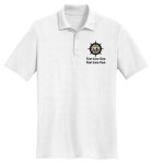 Mens Cotton Pique Polo  with Scouting America Sea Base Logo - White