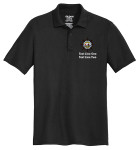 Mens Cotton Pique Polo with Scouting America Sea Base Logo - Black
