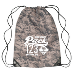 Cub Scout Pack Drawstring Bags with Cub Scout Logo -Digital Camouflage