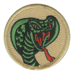 Red Eyed Cobra Scout Patrol Patch - embroidered 2 inch round