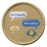 Texting Scout Patrol Patch - embroidered 2 inch round