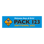 Cub Scout Pack Boys & Girls Recruitment Vinyl Banner (28" Tall x 96" wide Banner)