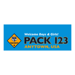 Cub Scout Pack Boys & Girls Recruitment Vinyl Banner (28" Tall x 96" wide Banner with pole pocket)