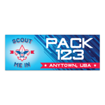 Cub Scout Pack Vinyl Banner - Scout Me In (36" Tall x 96" wide Banner)