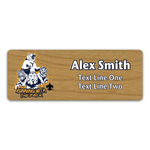 Cub Scout Pack Critter Name Tag with Scouting America Cub Scout Ranks - Cherry Wood