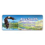 Troop Eagle Over Lake Name Tag with Scouting America fleur-de-lis