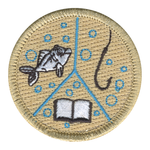 Book Line and Sinker Scout Patrol Patch - embroidered 2 inch roun