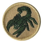 Green Scorpion Scout Patrol Patch - embroidered 2 inch round