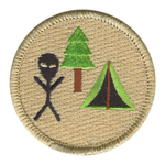 Alien Campout Scout Patrol Patch - embroidered 2 inch round