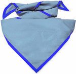 Cub Scout Pack Neckerchief - Campfire Design - Light Blue with Royal Trim