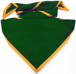 Troop Neckerchief with Scouting America Logo - Forest Green with Gold Trim