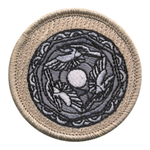 Three Bird Shield Scout Patrol Patch - embroidered 2 inch round