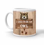 Wood Badge Mug with Wood Badge Owl Critter and Wood Badge Logo and Wood Badge Beads - Left side 