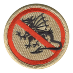 Anti-Dragon Scout Patrol Patch - embroidered 2 inch round