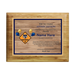 Cub Scout Pack Plaque with Cub Scout Logo - Light Wood