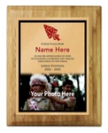 Order of the Arrow Plaque - Bottom Photo Design - Vertical - Light Wood