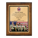 Eagle Scout Plaque with Eagle Scout Scouting America Logo - Walnut