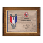 Eagle Scout Plaque with Eagle Scout Scouting America Logo - Walnut