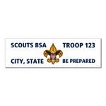 Troop Banner with Vintage Scouting logo (28" Tall x 96" wide Banner)