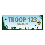 Troop Banner with Vintage Scouting logo (36" Tall x 96" wide Banner)