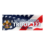 BSA Troop Banner with BSA Logo (28" Tall x 96" wide Banner with pole pocket)