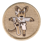 Karate Kangaroo Scout Patrol Patch - embroidered 2 inch round