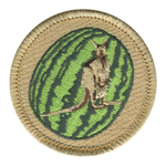 Watermelon Wallaby Scout Patrol Patch - embroidered 2 inch round