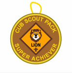 Cub Scout Pack Super achiever Patch with lion Rank