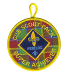 Cub Scout Pack Super achiever Patch with Webelos Rank
