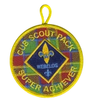 Cub Scout Pack Super achiever Patch with Webelos Rank Scouting America