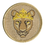 Lioness Queen Patrol Patch - embroidered 2 inch round