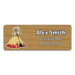 Troop Name Tag with Scouting America fleur-de-lis - Native American Tipi design on Cherry Wood