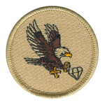 Diamond Eagle Patch - embroidered 2 inch round