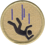 Falling Man Patch - embroidered 2 inch round