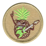 Punk Rock Pineapple Patch - embroidered 2 inch round
