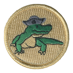 Captain Gator Patch - embroidered 2 in round