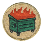 Dumpster Fire Patrol Patch - embroidered 2 in round