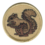 Attentive Squirrel Patrol Patch - embroidered 2 in round