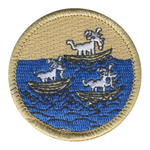 Three Goats on Boats Patrol Patch - embroidered 2 in round