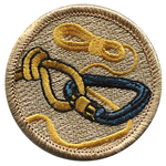 Carabiner Scout Patrol Patch - embroidered 2 inch round