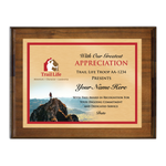Trail Life USA Wood Plaque – Mountain Scene Horizontal Plaque