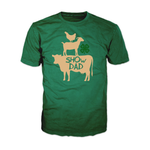 Stacked Animal Show Dad 4-H Graphic Tee - Kelly Green